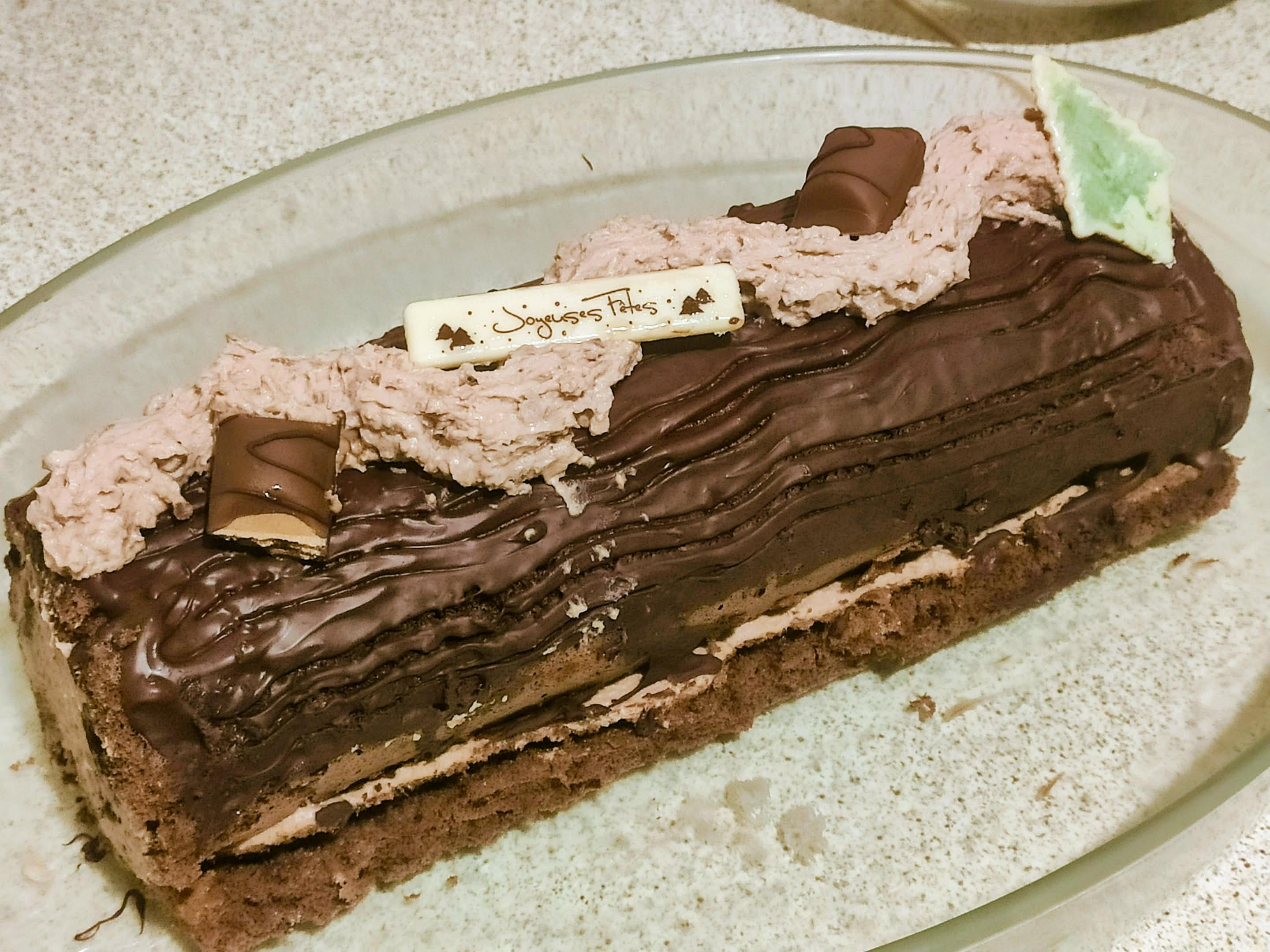 Bûche praliné et chocolat