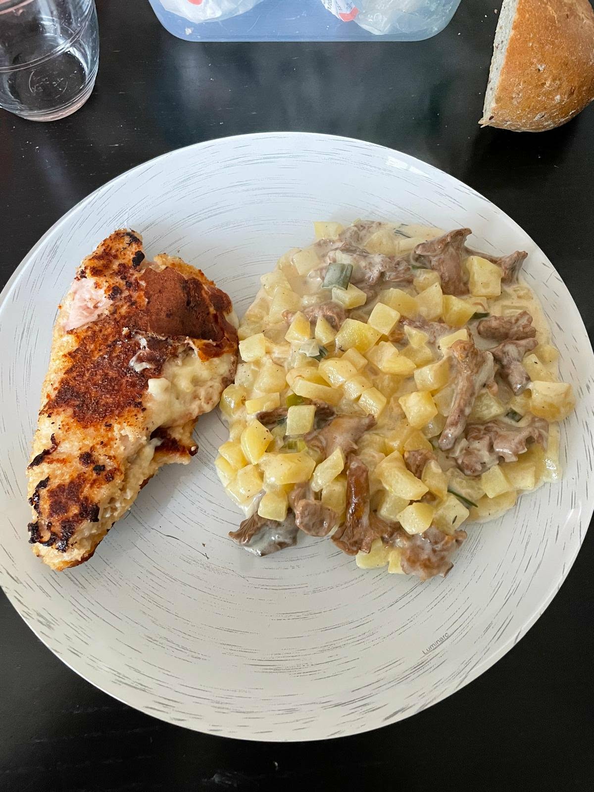 Risotto de patates et champignons