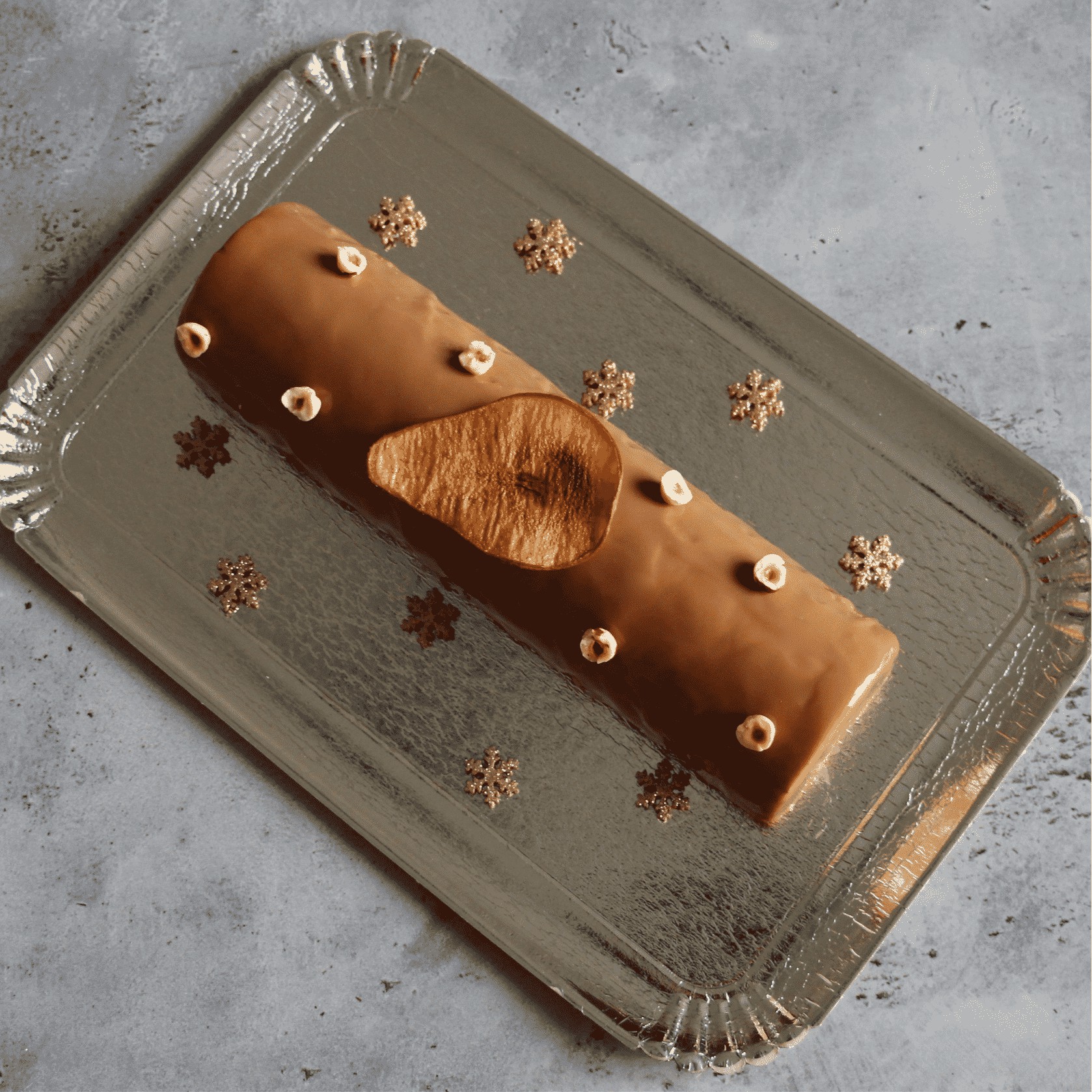 Bûche poire et praliné