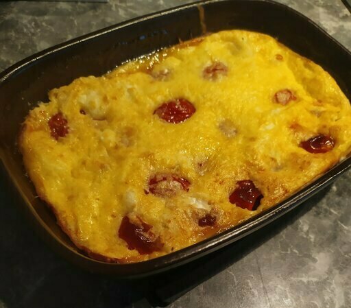 Gratin de polenta aux tomates cerises