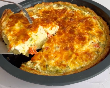 Quiche courgette base patate