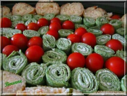 Roulés de crêpes d'épinard